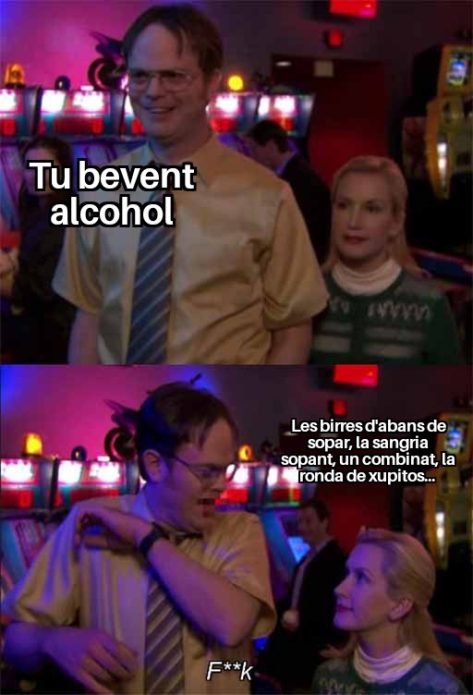 Mem sobre barrejar begudes alcohòliques